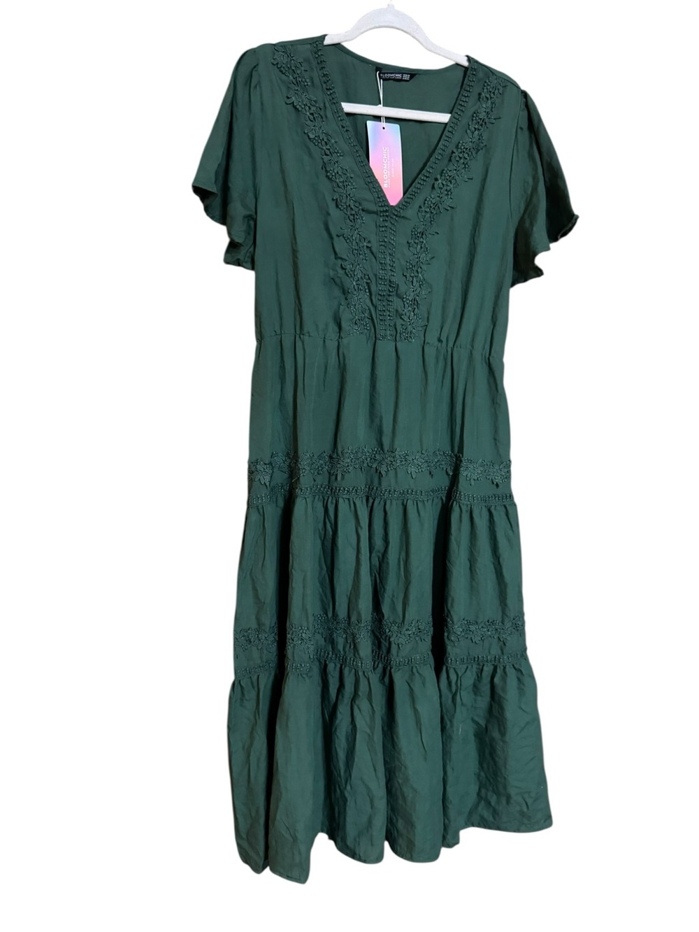 BloomChic V Neck Midi Dress Sz 18/20 2X NWT - Picture 9 of 10